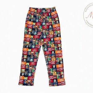 Vintage Mario Nintendo Colorful Mens Pajama Bottoms